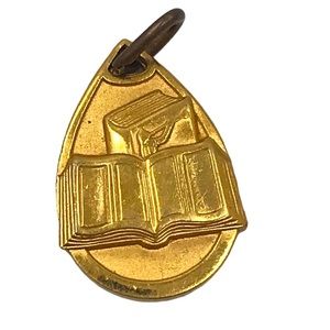 Mini Gold Tone Drop of Books (Missionary) Charm